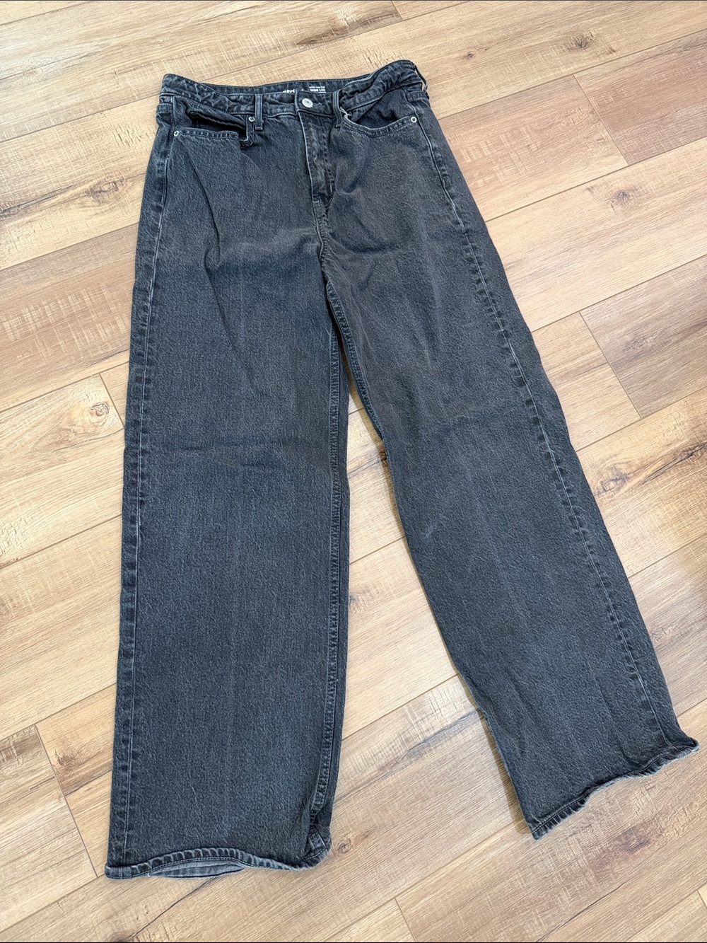 Old Navy Black Relaxed Wide-Leg Jeans